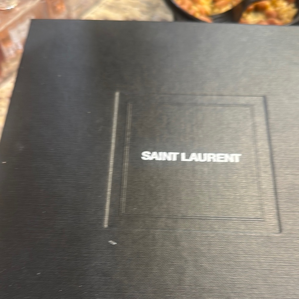 Saint Laurent White and Black Heels with Bow Accent